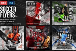 5 Soccer Flyer Template