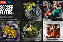 5 Soccer Flyer Template