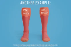 Soccer Socks Mockup PSD