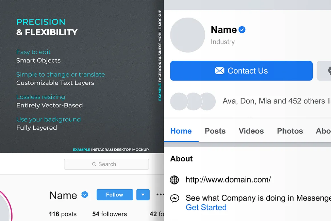 Social Media Mockups Bundle 2020