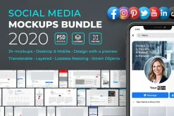 Social Media Mockups Bundle 2020