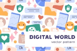 Social media seamless pattern