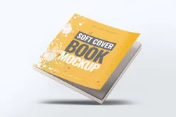 Soft Cover Square Book Mock-Up