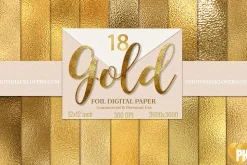 18 Soft Gold Foil Textures