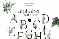 SOFT GREEN watercolor foliage