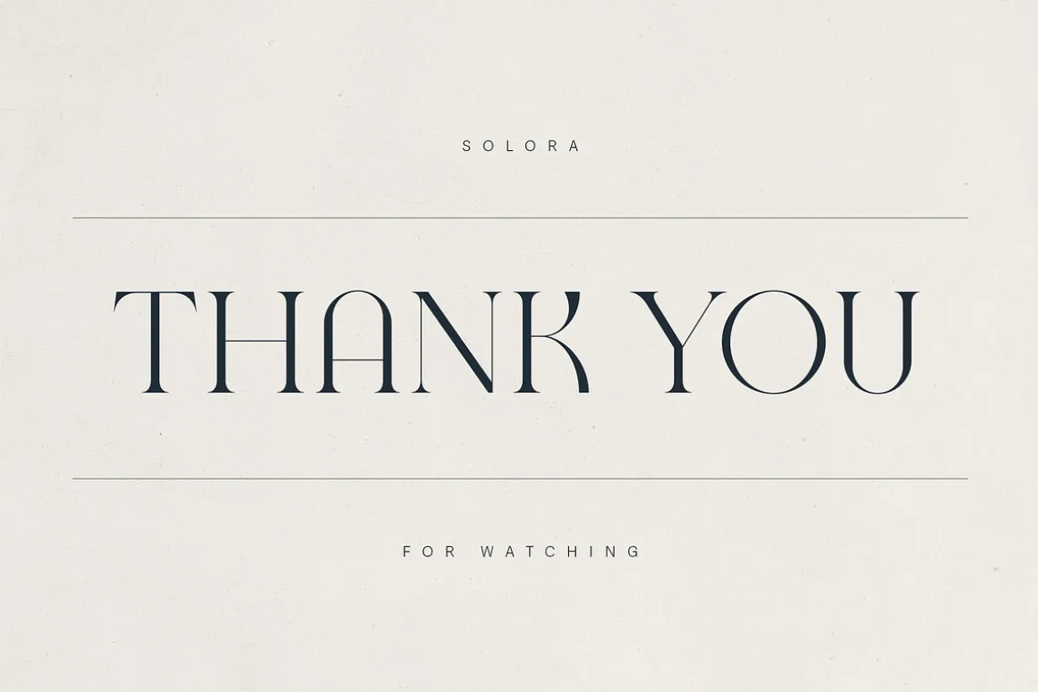 Solora – Elegant Modern Serif Font