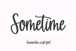 Sometime | Handwritten Script Font