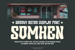 Somhen - Groovy Retro Font