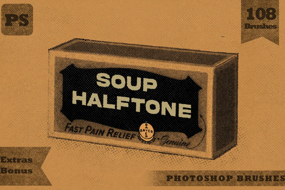 Soup Halftone Brushes Photoshop