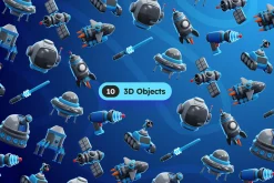 Space Stuff 3D Icons