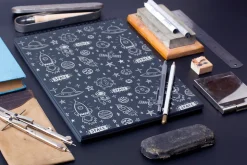 Space doodle seamless pattern