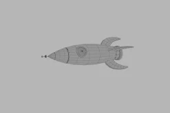 Spaceship rocketship cartoon simple