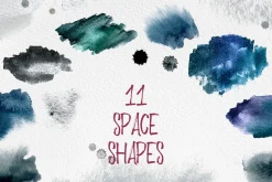 Space Travel - watercolor collection