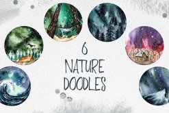 Space Travel - watercolor collection