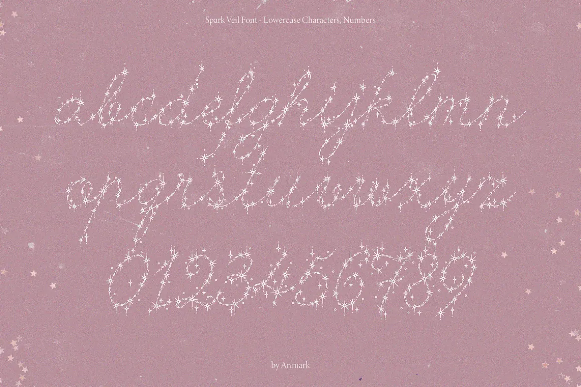 Spark Veil Decorative Glitter Font