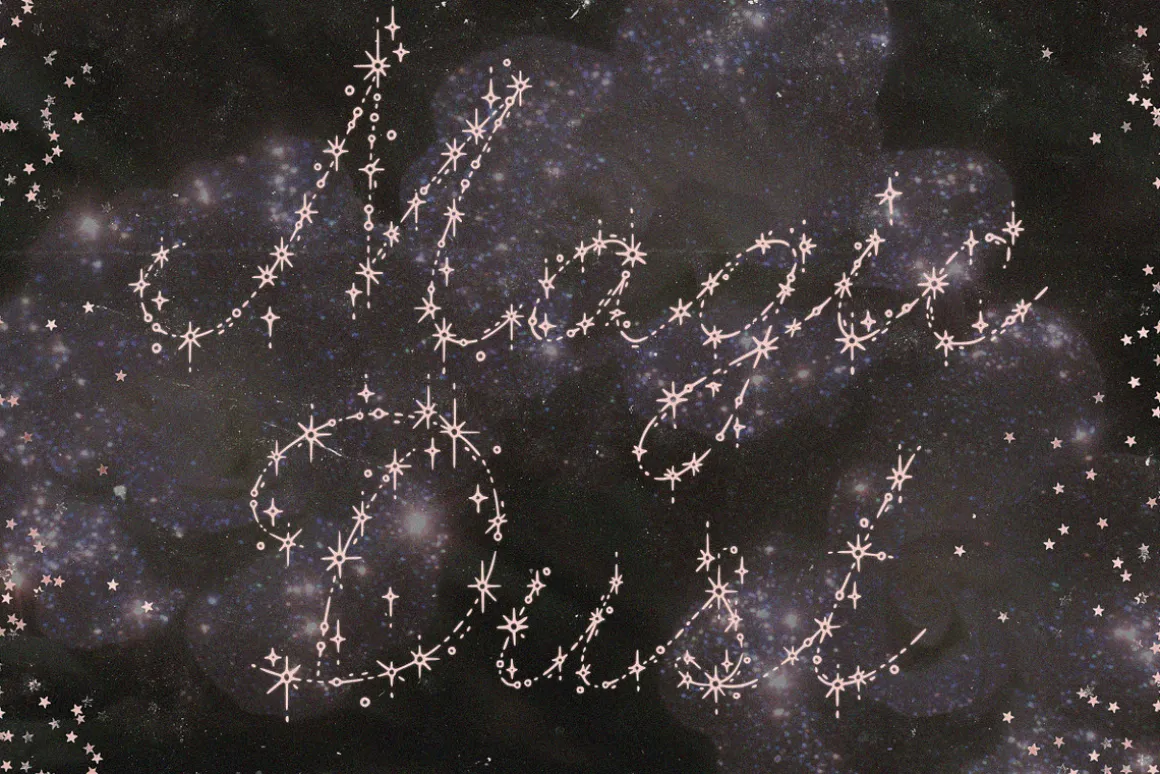Spark Veil Decorative Glitter Font