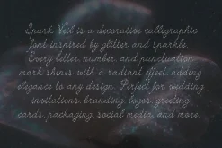 Spark Veil Decorative Glitter Font