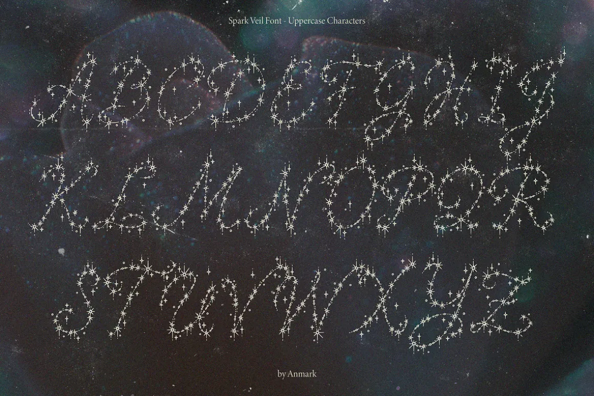 Spark Veil Decorative Glitter Font