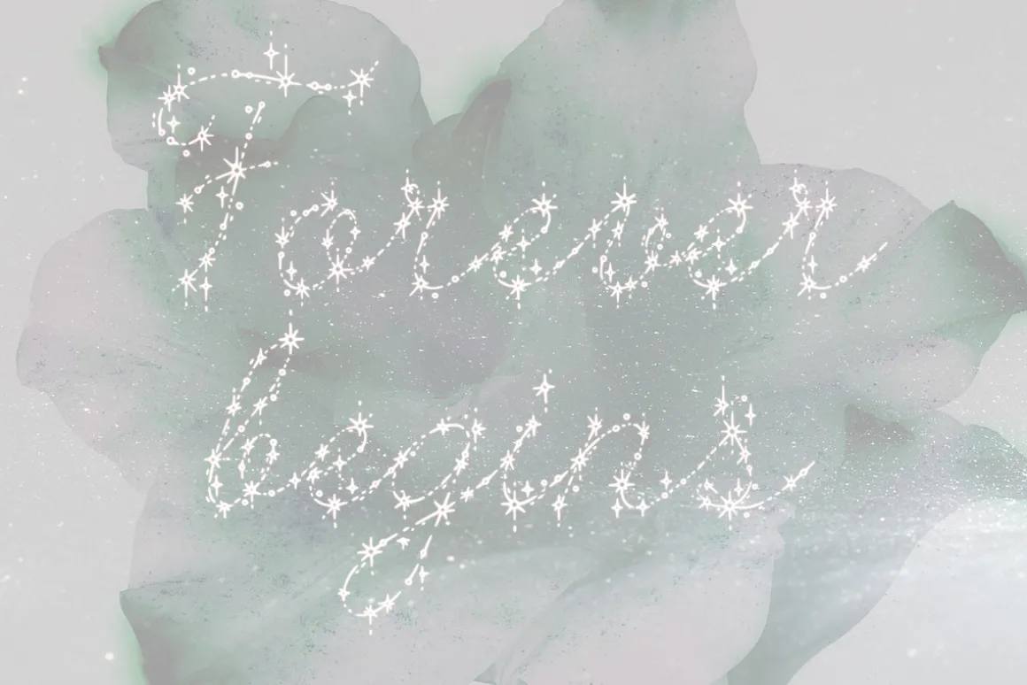 Spark Veil Decorative Glitter Font
