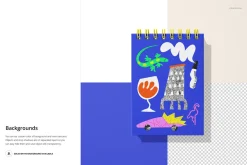 Spiral Ring Flip Top Notebook Mockup