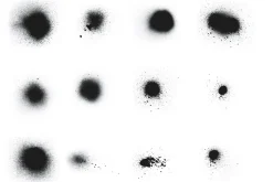 Splash Splatter Marks Set 3 Stamps