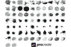 Splash Splatter Marks Set 3 Stamps