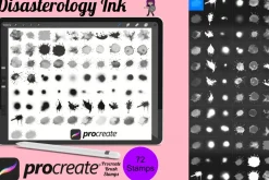 Splash Splatter Marks Set 3 Stamps