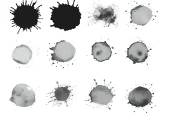 Splash Splatter Marks Set 3 Stamps