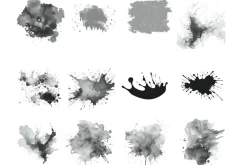 Splash Splatter Marks Set 3 Stamps