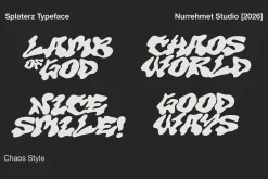 Splaterz NS - Organic Graffiti Font