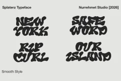 Splaterz NS - Organic Graffiti Font