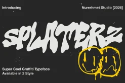 Splaterz NS - Organic Graffiti Font