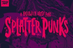 Splatterpunks A Halloween Brush Font