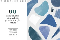 SPLINTERS Procreate Photoshop Stamps
