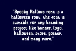 Spooky Hallows - Scary Font