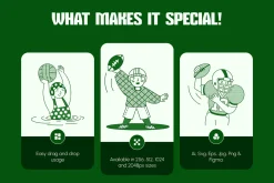 Sports Illustration Art Set
