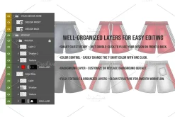 Sports Shorts Mockup Vector PSD