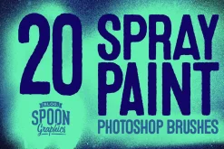 20 Spray Paint Photoshop Brushes