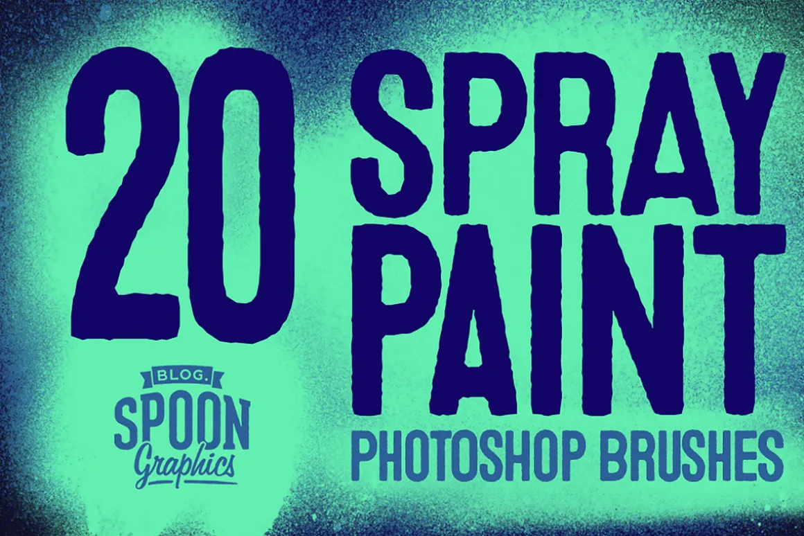 20 Spray Paint Photoshop Brushes