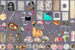 Spring Messy Scrapbook Collage Kit