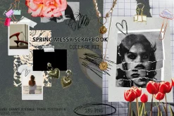 Spring Messy Scrapbook Collage Kit