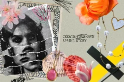 Spring Messy Scrapbook Collage Kit