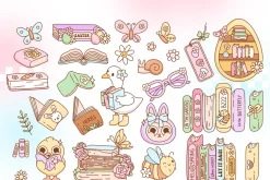 Spring Bookish Clipart Bundle