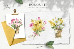 Spring Flora watercolor collection