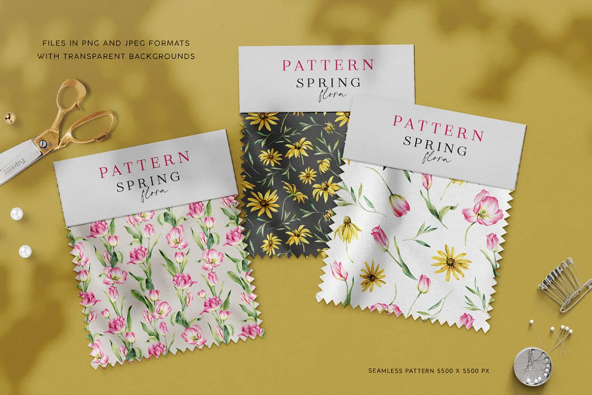 Spring Flora watercolor collection