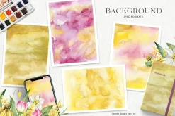 Spring Flora watercolor collection
