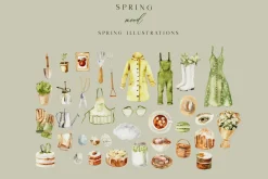 Spring mood - watercolor collection