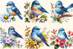 Spring Mountain Bluebird clipart