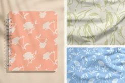Spring Subtle Floral Vector Patterns