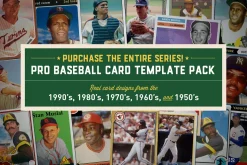 1990's Pro Baseball Card Templates